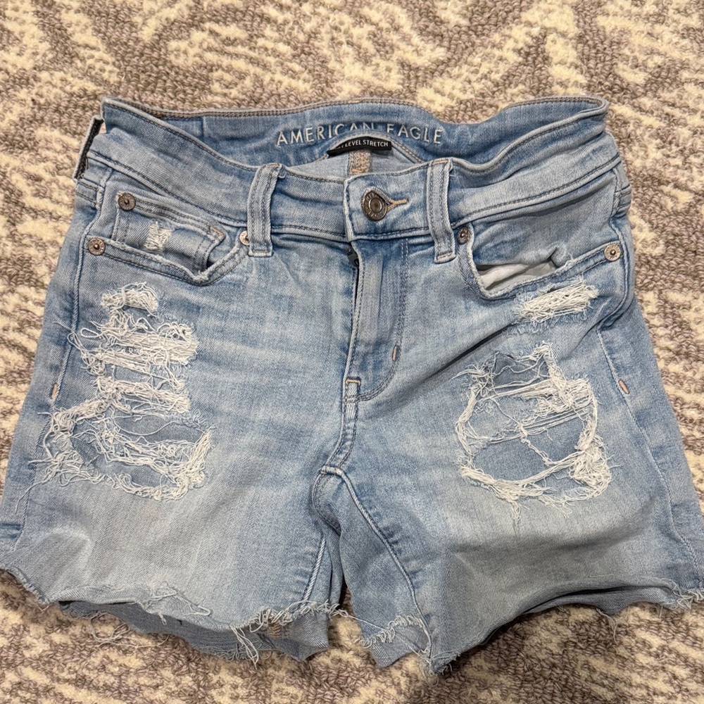 American Eagle Outfitters Women's Denim Distressed Shorts